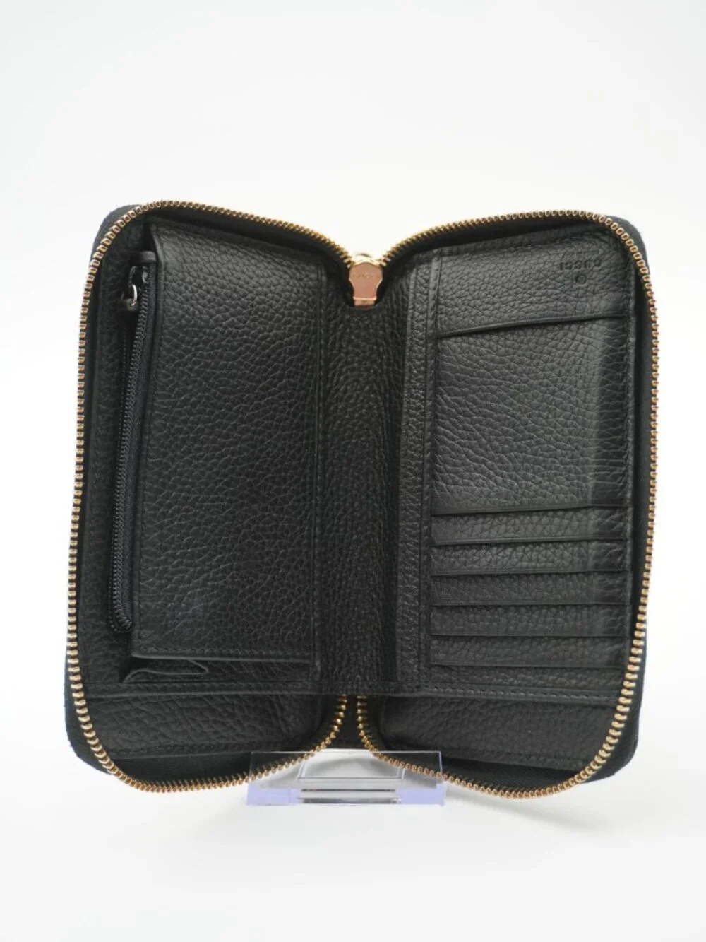Authentic GUCCI Black Leather Soho Interlocking G Medium Zip Around Wallet - Picture 6 of 10
